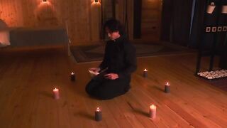 The priest exorcised a demon from the hot stepmom
