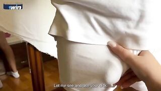 MILF stepmom seduced her stepson for breakfast