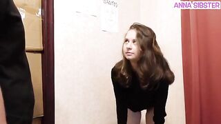 The pretty thief was caught in the act and punished