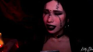 The evil witch cast a spell on a man’s cock, making it big—Katty Blake’s hot magic