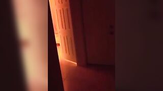 The red-haired girl fucks in front of her window, exciting the voyeur