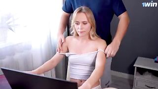 A massage for my stepsister streamer ended with sex