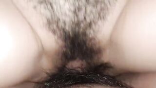 The woman has a wet and creamy pussy orgasm