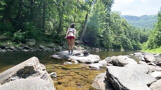 AmyGabe and her boyfriend are a crazy couple who love to fuck outdoors