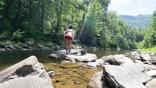 AmyGabe and her boyfriend are a crazy couple who love to fuck outdoors