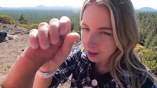 The couple tried to fuck on the mountain top and got caught
