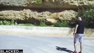Blonde hottie Venera gets her cunt smashed by two BBCs in intense DP action