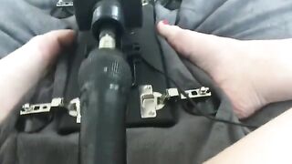 A girl gets a powerful orgasm with the help of a machine