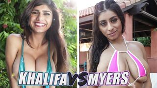 The best boobs battle: Mia Khalifa vs Violet Myers - BangBros