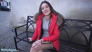Czech babe Isabella de Laa gets fucked in the street for cash by Public Agent