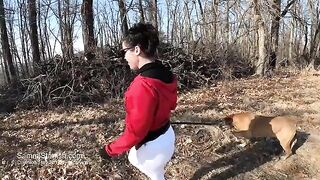 My wife has a big ass and she likes doing yoga outdoors