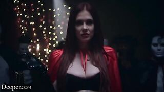 Four sex slaves serve their Mistress Maitland in a kinky scene