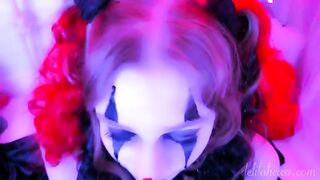 Kinky clown blowjob and facial with a twist of horror