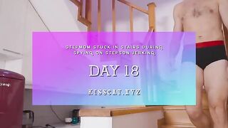 Pervert stepson surprises stepmom with a creampie accident
