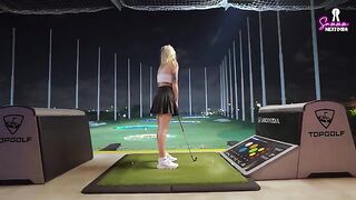 A rough sex adventure after a date of golf, with the hot blonde