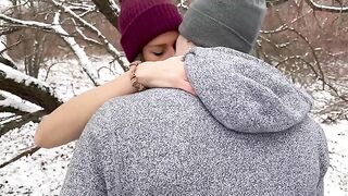A husband shared his wife with friend in a steamy snowstorm encounter