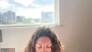 A cute wife gets her pussy filled in front of passers-by