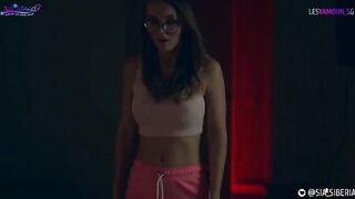 Lesbian Halloween story with scary and sexy Sia Siberia in strap-on action
