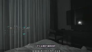 Sharing a bed with a steaming-hot stepmom in a hotel room