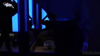 Fitting room sex with pretty babe, not exactly discreet
