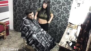 Argentine slut gets fucked in the barbershop in a steamy scene
