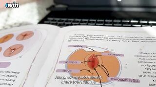 Stepmom explained to stepson the structure of female genitalia, avoiding intimate moments