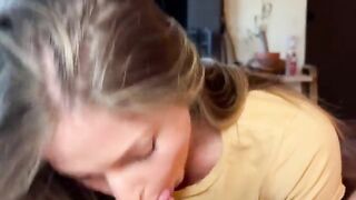 Couple notified that they are being filmed, surprised and embarrassed