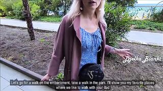 A step mom forced her stepson to fuck her outdoors