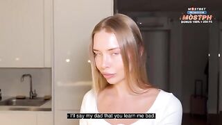 California babe fucks with her hot tutor, asking not to tell dad