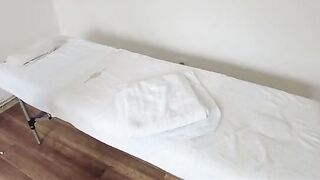 The masseur with perverted desires relaxed a young girl while her husband waited