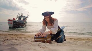 The real treasure was under the panties of Captain Sweetie Fox, a stunning redhead known for her passionate performances and love for rough, deepthroat action as seen in many of her steamy cosplay scenes