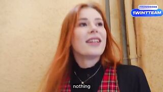A busty girl got acquainted with a young YouTuber and went to his place