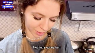A girl isn’t against occasional sex with her flatmate in the kitchen