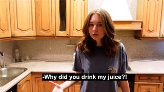 An angry roommate turned into a slut after getting intimate