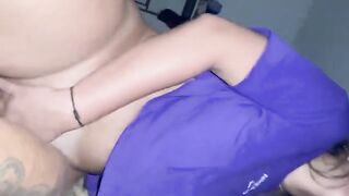 Gifted Bahian guy, riding hot blonde’s big ass in a passionate session