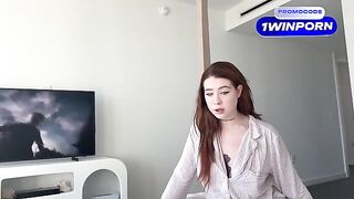 My horny step sister with big tits sneaks into my room for sex