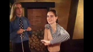 A young girl with a big bush has sex with her boyfriend