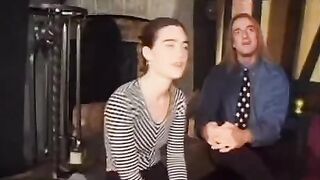 A young girl with a big bush has sex with her boyfriend