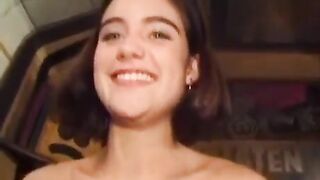 A young girl with a big bush has sex with her boyfriend