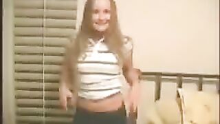 A cute young girl gets fucked in a homemade scene