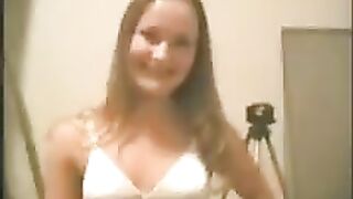 A cute young girl gets fucked in a homemade scene