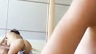 The girl demonstrates her blowjob skills in a steamy homemade video