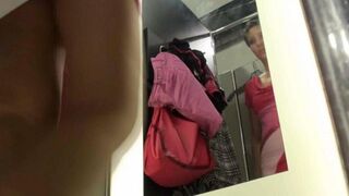 Spying for a girl in the locker room of the shop is not acceptable behavior