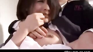 Asian guy forces his sister to do everything he wants