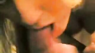 Girl makes a stunning blowjob for her boyfriend at home
