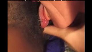 Young black baby gets fucked by a white old man on the bed