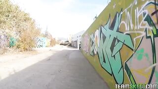 A sexual guy fucked a girl in public, who was passing by