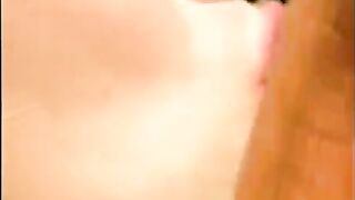 A man came out of the pool and made cumshot on face of his GF
