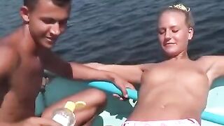 The young people have debauchery right in the river