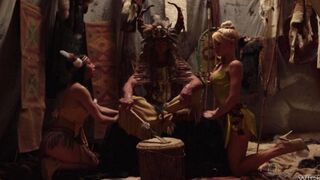 Red-skinned sluts fucked in a fairy tale style with big tits
